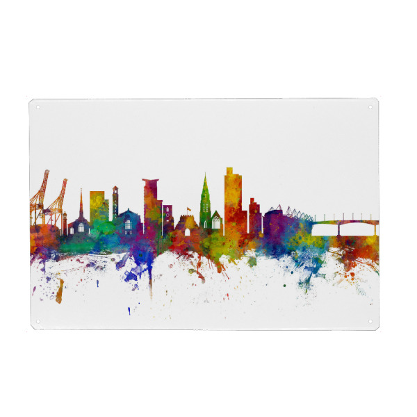 Holzbild "Southampton England Skyline colour" artboxONE - Städte,Reise