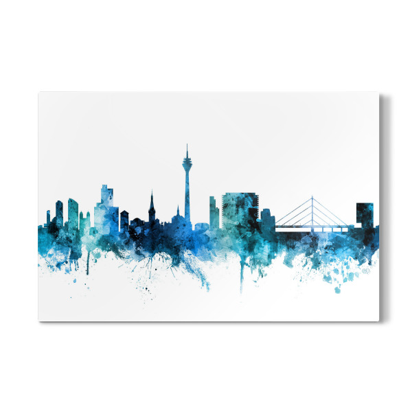 Galerie-Print "Düsseldorf Germany Skyline Blue" 30x20 cm artboxONE