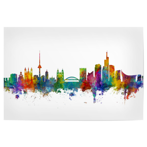 Poster "Vilnius Lithuania Skyline colours" artboxONE - Städte,Reise
