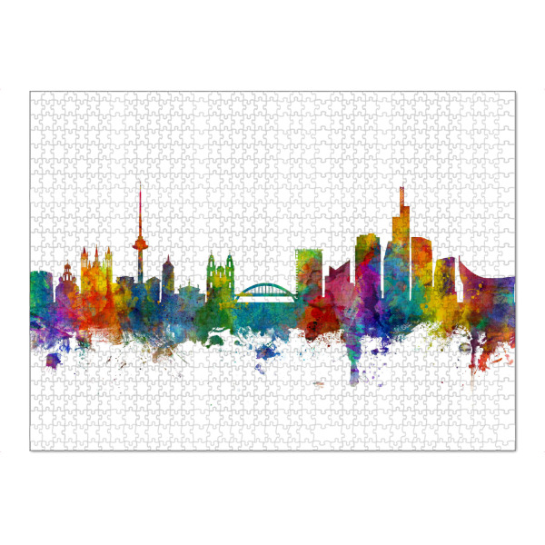 Puzzle Ravensburger "Vilnius Lithuania Skyline colours" artboxONE - Städte,Reise