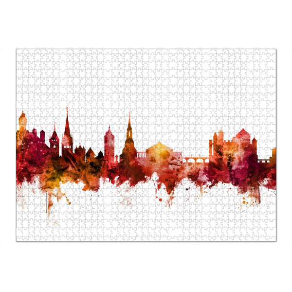 Puzzle Ravensburger "Schaffhausen Skyline red" artboxONE - Städte,Reise