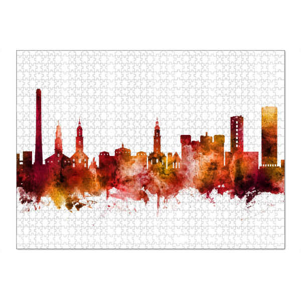 Puzzle Ravensburger "Erlangen Germany Skyline Red" artboxONE - Städte,Reise,Städte / Weitere