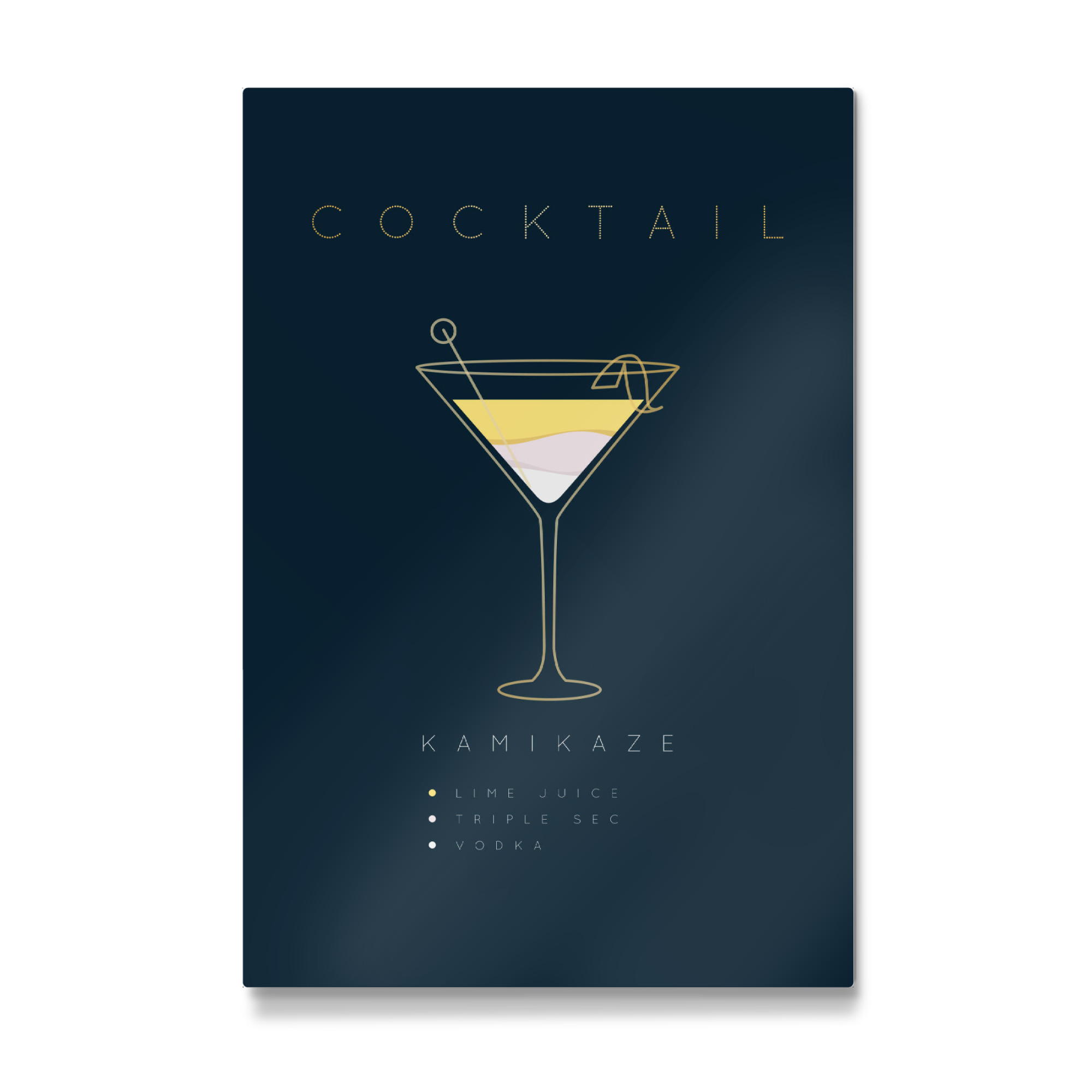 Galerie-Print "Kamikaze cocktail flat blue" 30x20 cm artboxONE