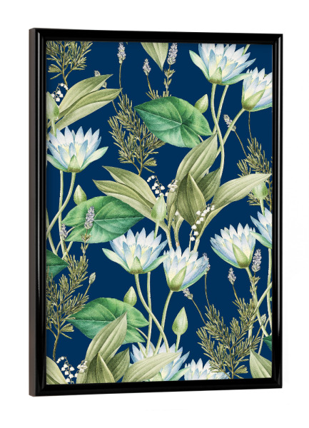 Poster mit schwarzem Rahmen "Lilyka blue" artboxONE - Natur,Floral