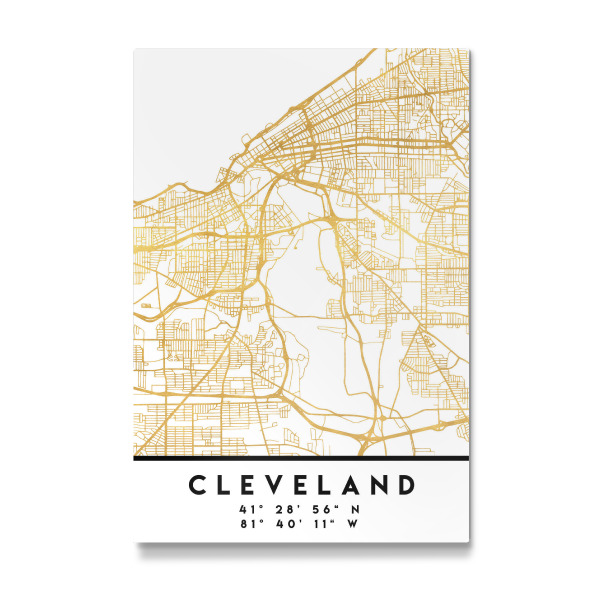 Galerie-Print "CLEVELAND OHIO STREET MAP ART" 30x20 cm artboxONE
