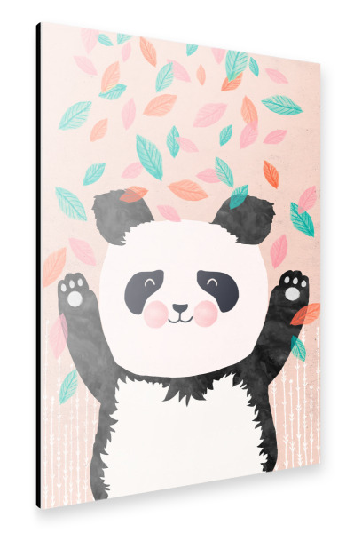 Alu-Dibond "Panda Blätter" 30x20 cm artboxONE