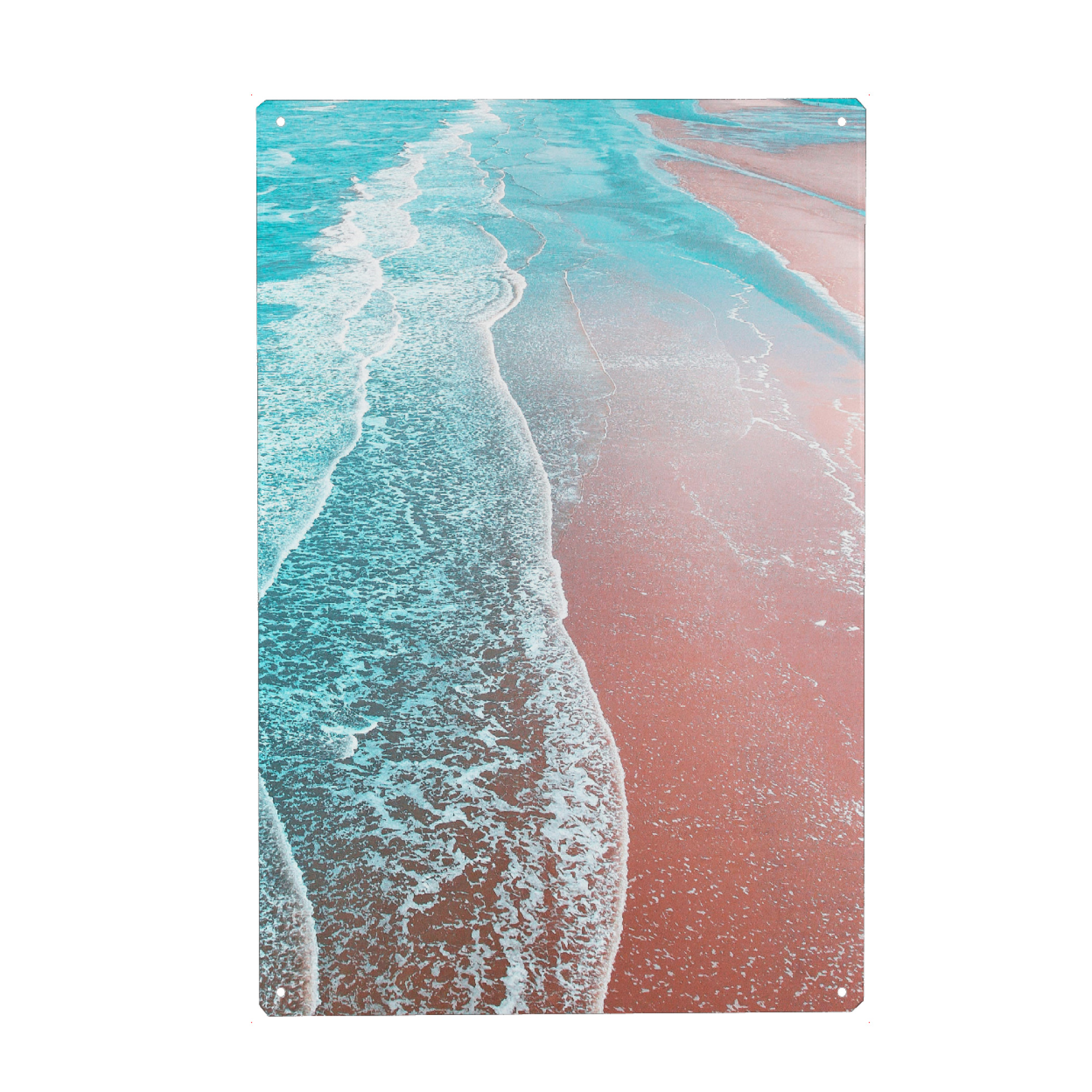 Metall Poster "Sea Blue and Rose Gold" artboxONE - Natur,Reise / Strand und Meer