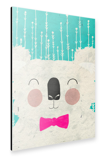 Alu-Dibond "Koala mit Fliege" 30x20 cm artboxONE