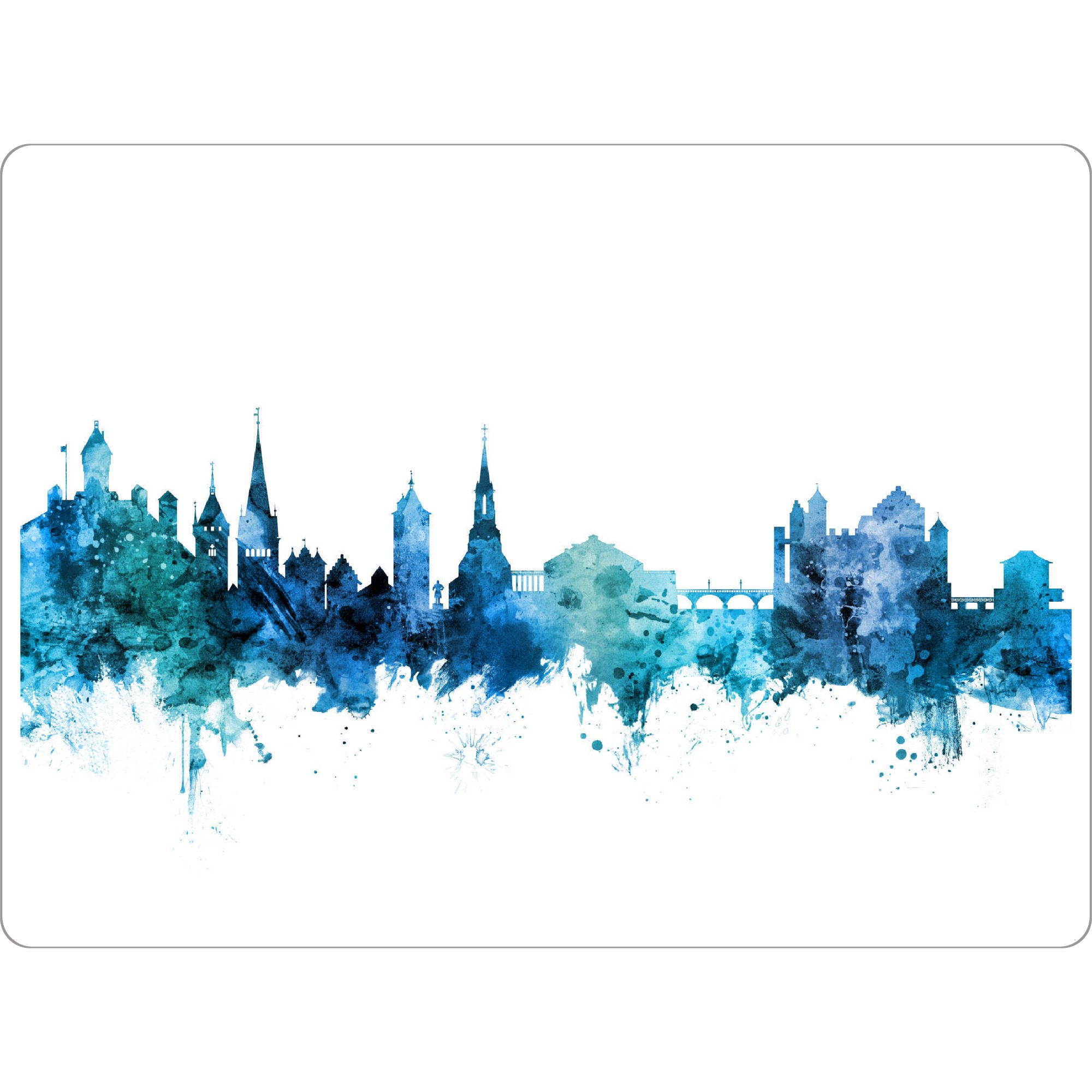 Tischset "Schaffhausen Skyline Blue" artboxONE - Städte,Reise,Städte / Weitere