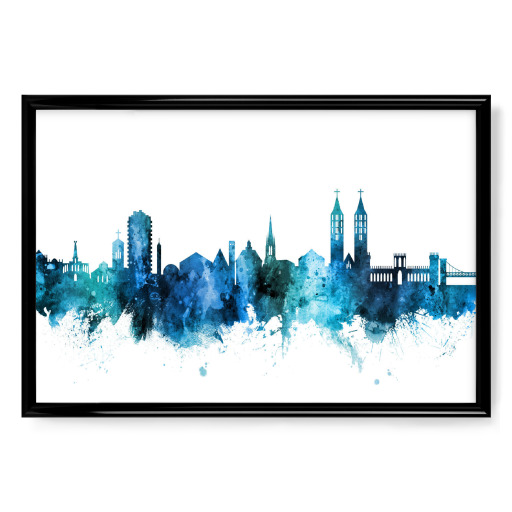 Kassel Germany Skyline Blue