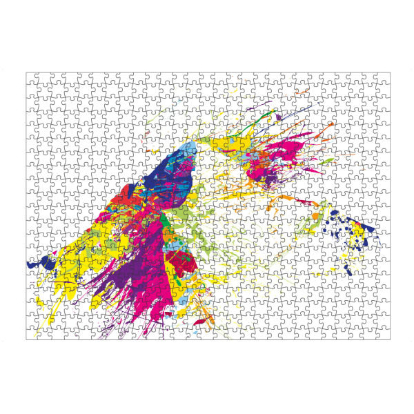 Puzzle Ravensburger "MOUNT EVEREST mountainsplash" artboxONE - Abstrakt - Berg,Gipfel,Mount everest,Abstrakt,Bunt,Modern,Gebirge,Himalaya,Everest