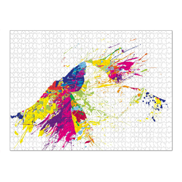 Puzzle Ravensburger "MOUNT EVEREST mountainsplash" artboxONE - Abstrakt - Berg,Gipfel,Mount everest,Abstrakt,Bunt,Modern,Gebirge,Himalaya,Everest