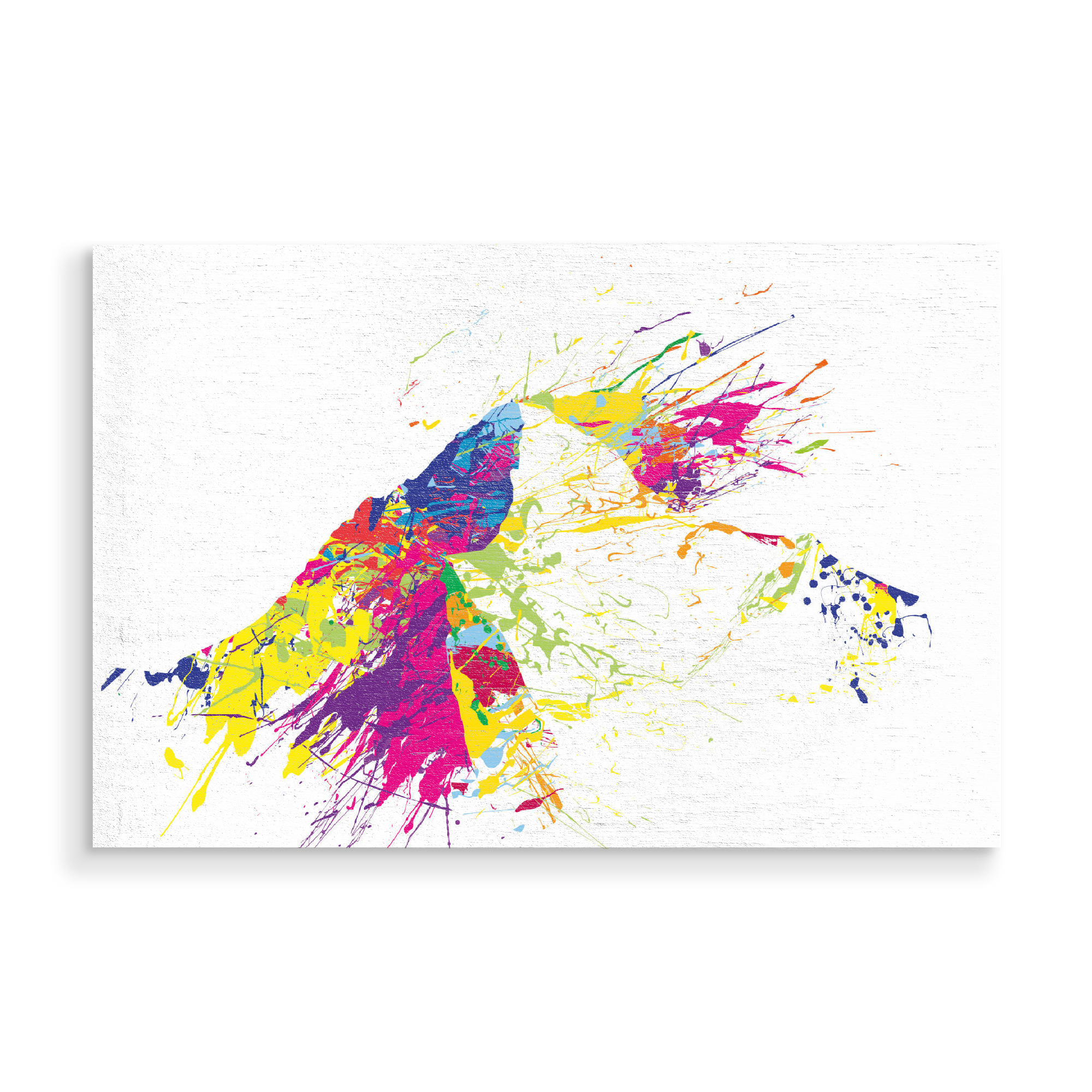 Holzbild "MOUNT EVEREST mountainsplash" artboxONE - Abstrakt - Berg,Gipfel,Mount everest,Abstrakt,Bunt,Modern,Gebirge,Himalaya,Everest