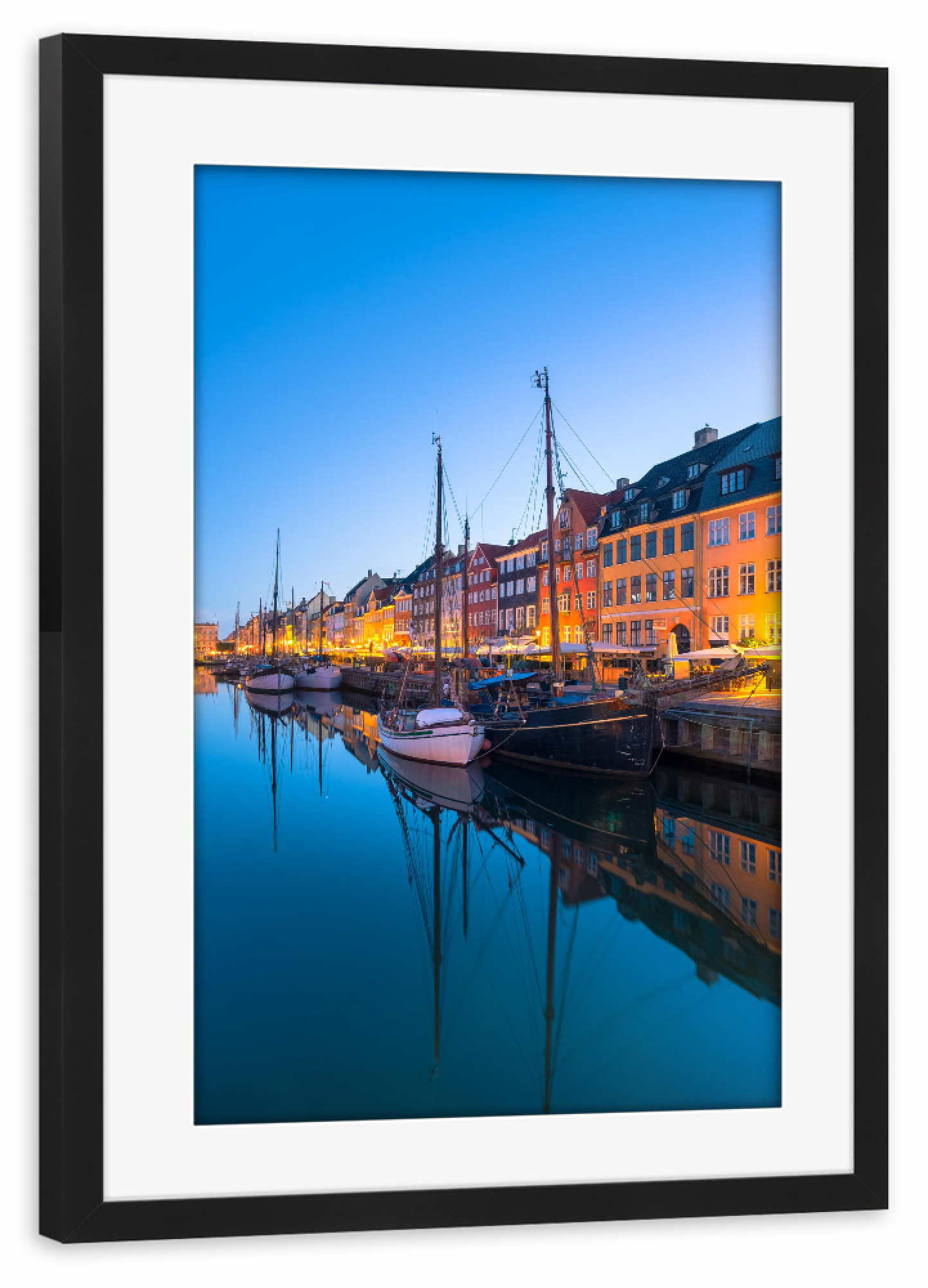 Poster mit Rahmen schwarz "Copenhagen Nyhavn" artboxONE - Städte,Städte / København,Reise / Länder