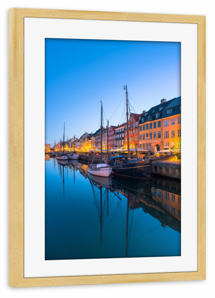 Poster mit Rahmen kiefer "Copenhagen Nyhavn" artboxONE - Städte,Städte / København,Reise / Länder
