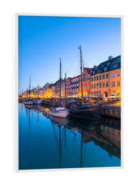 Poster mit weißem Rahmen "Copenhagen Nyhavn" artboxONE - Städte,Städte / København,Reise / Länder
