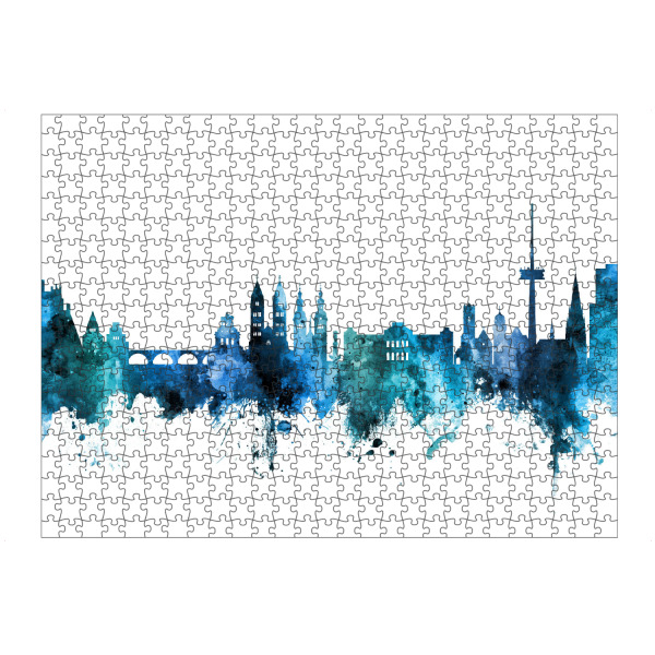 Puzzle Ravensburger "Koblenz Germany Skyline Blue" artboxONE - Städte,Reise,Städte / Weitere