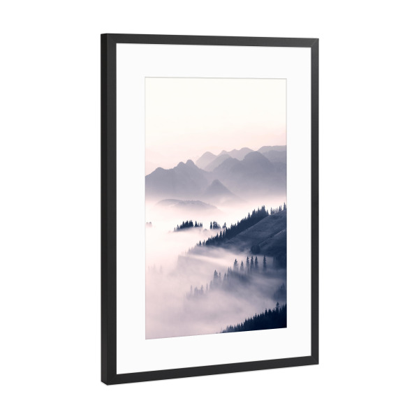 Poster mit Rahmen Schwarz (Metallic) "Morning Sun" artboxONE - Natur,Reise