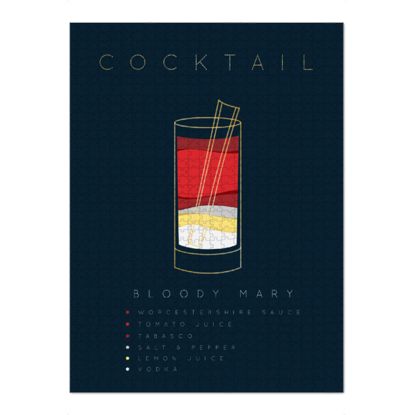 Puzzle Ravensburger "Bloody Mary cocktail flat blue" artboxONE - Essen & Trinken,Essen & Trinken / Alkohol