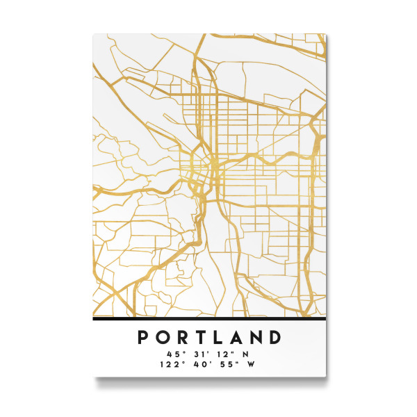 Galerie-Print "PORTLAND OREGON STREET MAP ART" 30x20 cm artboxONE