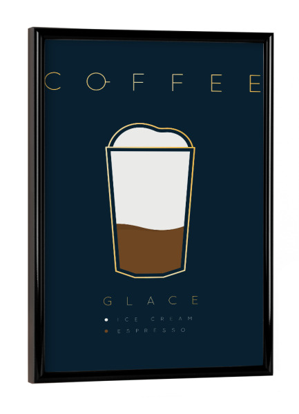 Poster mit schwarzem Rahmen "Coffee glace" artboxONE - Essen & Trinken