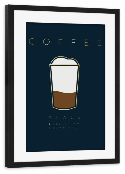 Poster mit Rahmen schwarz "Coffee glace" artboxONE - Essen & Trinken