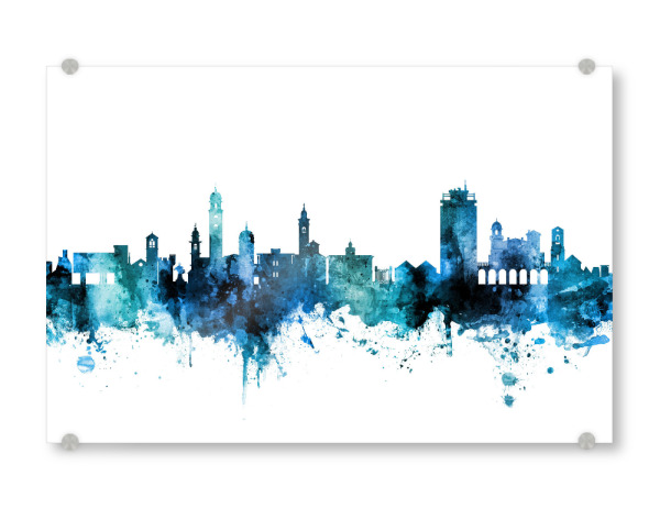 Acrylglasbild "Lugano Switzerland Skyline Blue" artboxONE - Städte,Reise,Städte / Weitere