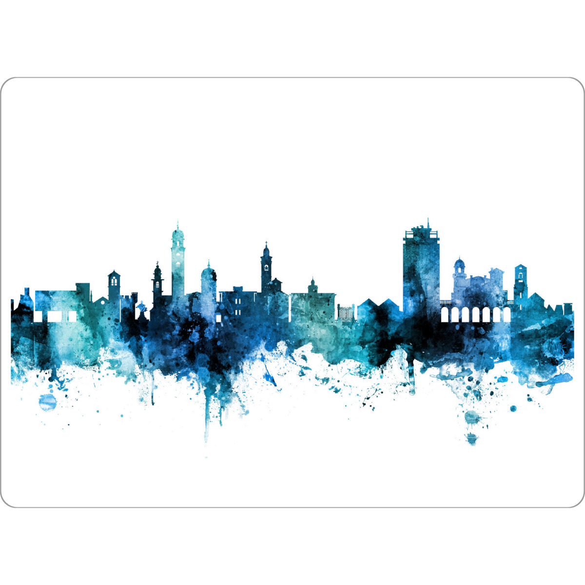 Tischset "Lugano Switzerland Skyline Blue" artboxONE - Städte,Reise,Städte / Weitere