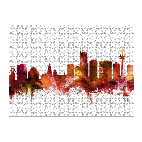 artboxONE Puzzle "Essen Germany Skyline Red" artboxONE - Städte,Reise,Städte / Weitere