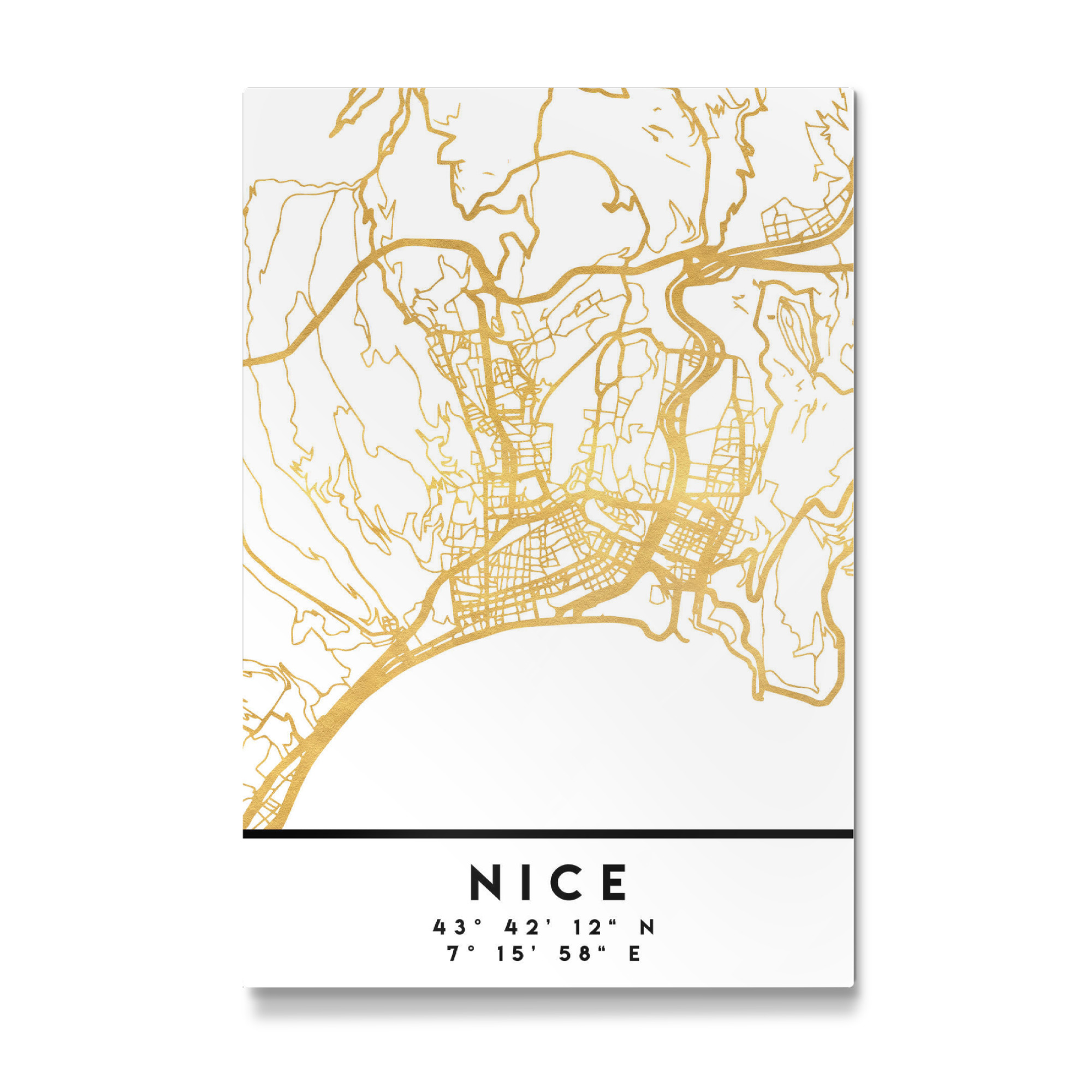 Galerie-Print "NICE FRANCE STREET MAP ART" 75x50 cm artboxONE