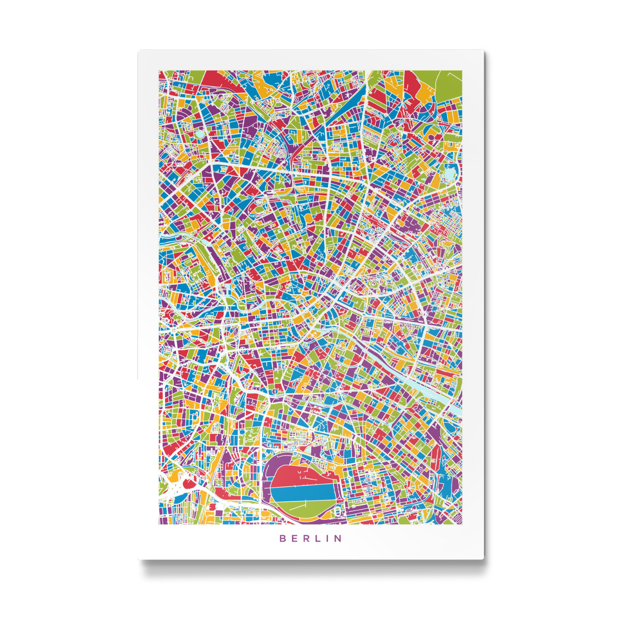 Galerie-Print "Berlin Germany City Map rgb" 30x20 cm artboxONE