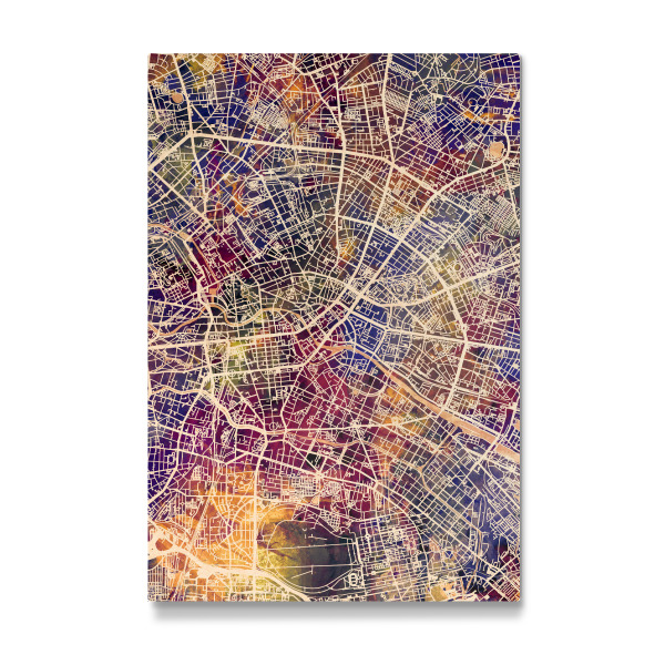 Galerie-Print "Berlin Germany City Map purp" 30x20 cm artboxONE