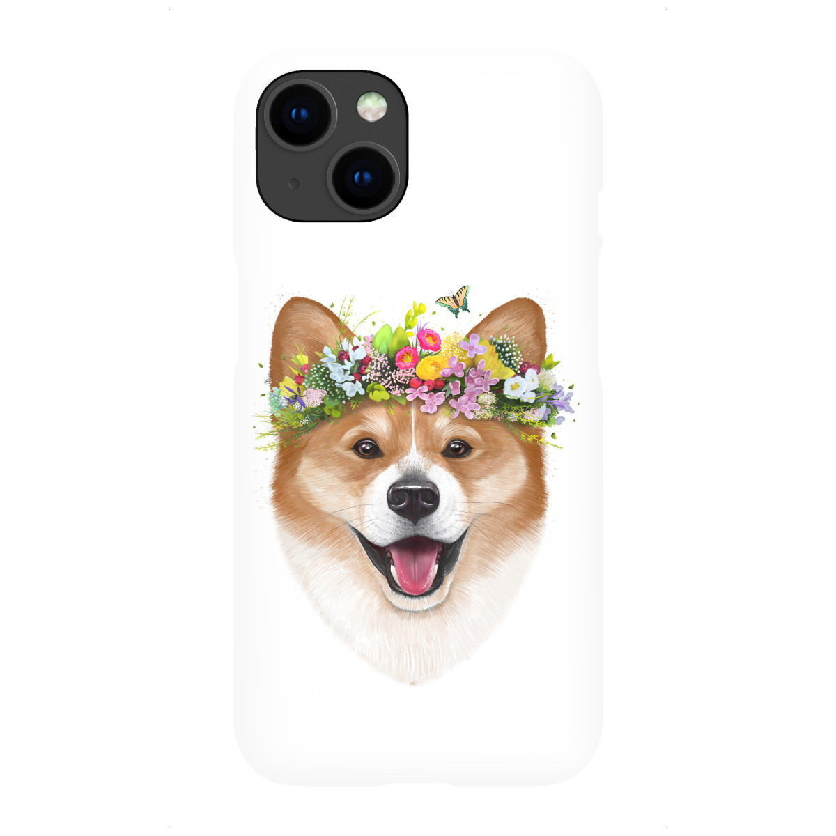 iPhone "Korgi with flowers" Premium-Case Handyhülle artboxONE