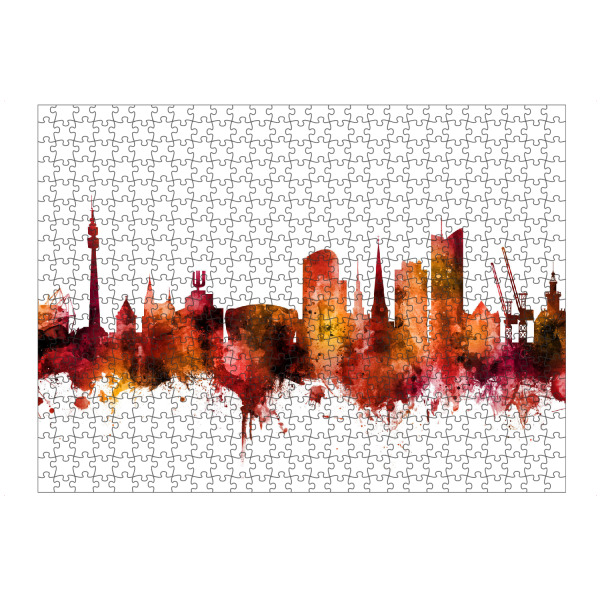 artboxONE Puzzle "Dortmund Germany Skyline Red" artboxONE - Städte,Reise,Städte / Weitere
