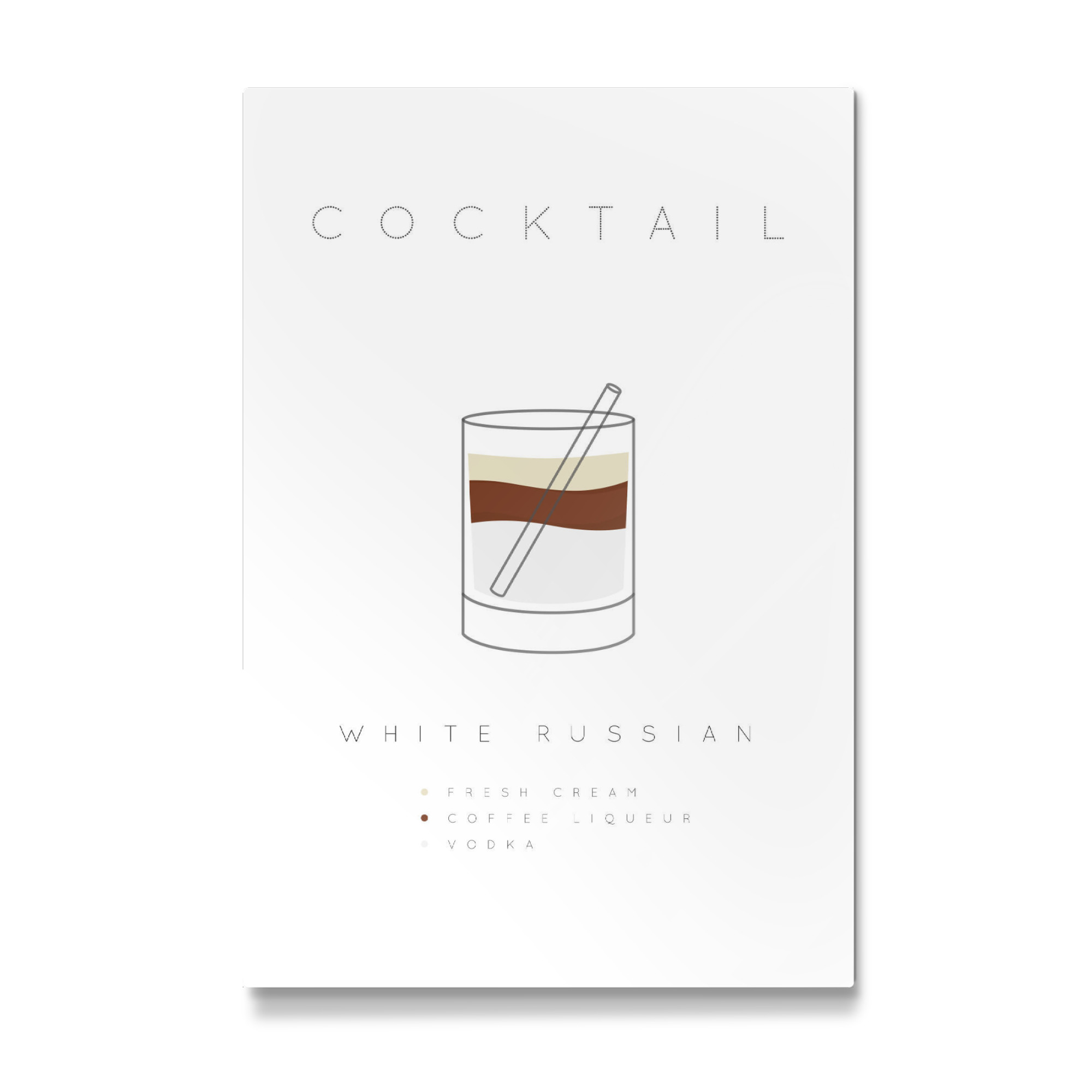 Galerie-Print "White Russian cocktail flat" 30x20 cm artboxONE