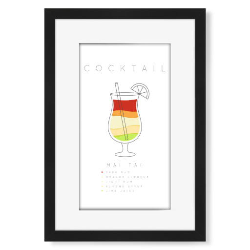 Mai Tai cocktail flat
