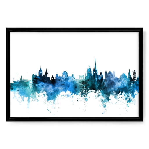 Lausanne Switzerland Skyline Blue