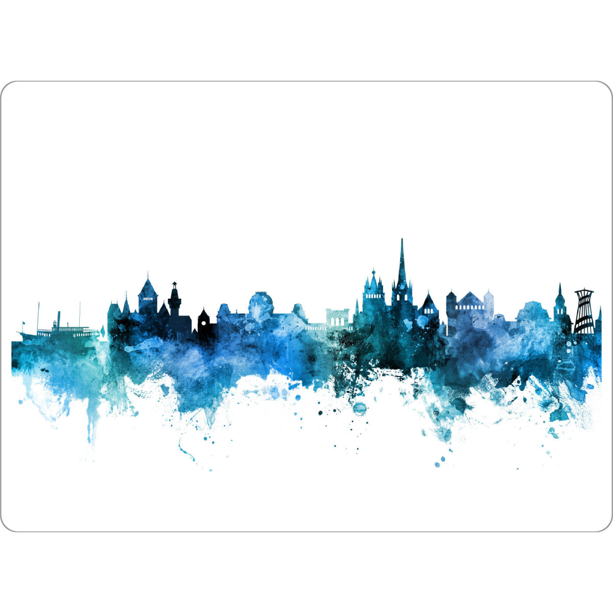 Tischset "Lausanne Switzerland Skyline Blue" artboxONE - Städte,Reise