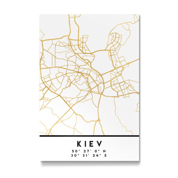 Galerie-Print "KIEV UKRAINE STREET MAP ART" 30x20 cm artboxONE