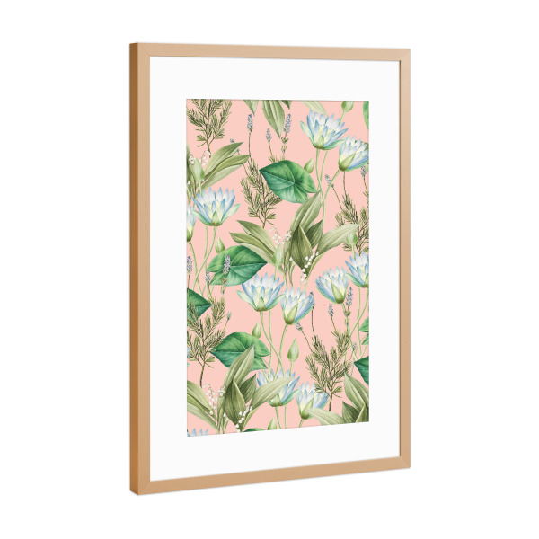 Poster mit Rahmen Kupfer "Lilyka" artboxONE - Natur,Floral