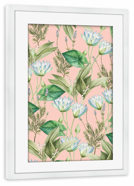 Poster mit Rahmen weiß "Lilyka" artboxONE - Natur,Floral