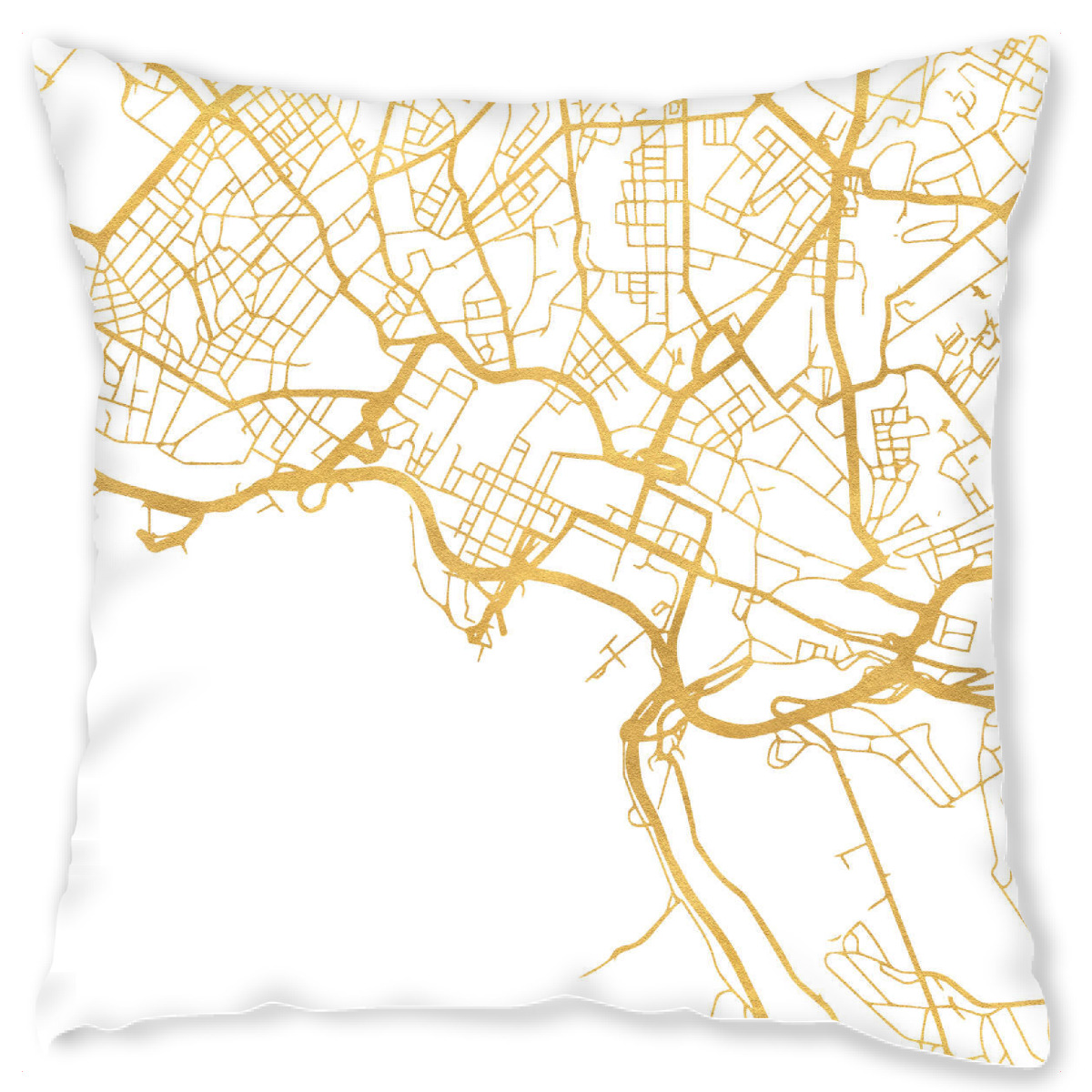 Design-Kissen "OSLO NORWAY STREET MAP ART" artboxONE - Stߤdte,Reise,Kartografie