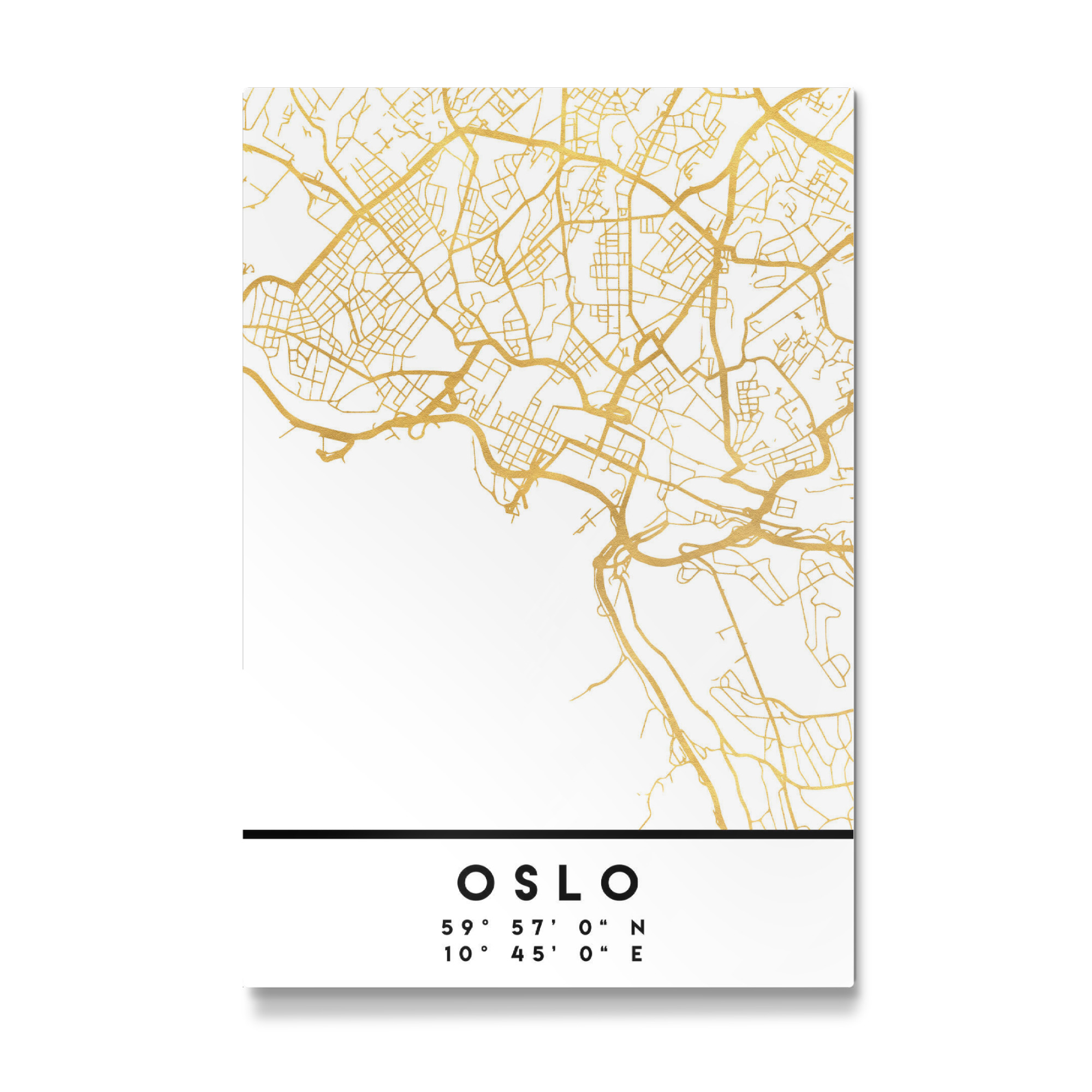 Galerie-Print "OSLO NORWAY STREET MAP ART" 30x20 cm artboxONE