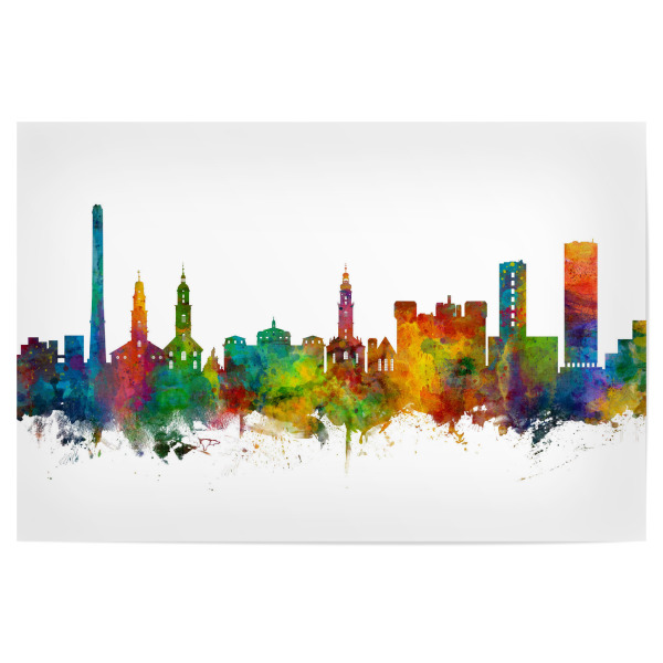 Poster "Erlangen Germany Skyline colour" artboxONE - Städte,Reise