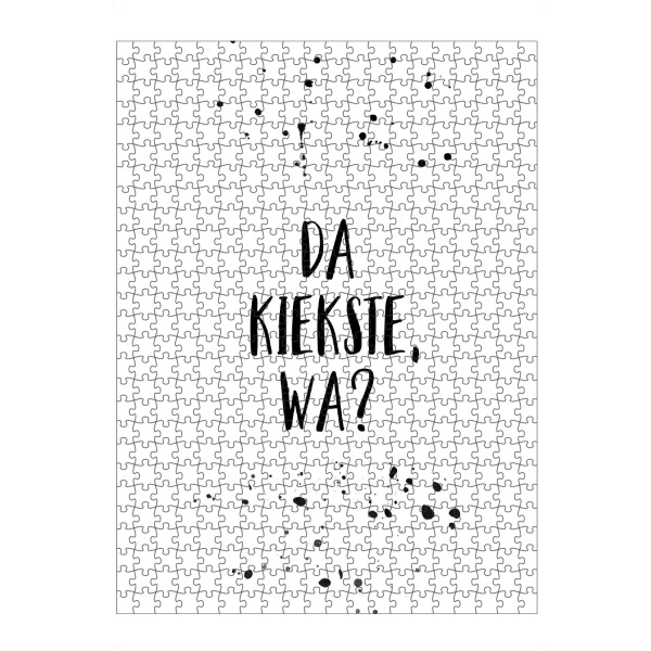 Puzzle Ravensburger "DA KIEKSTE, WA" artboxONE - Typografie,Schwarzweiß,Lustig