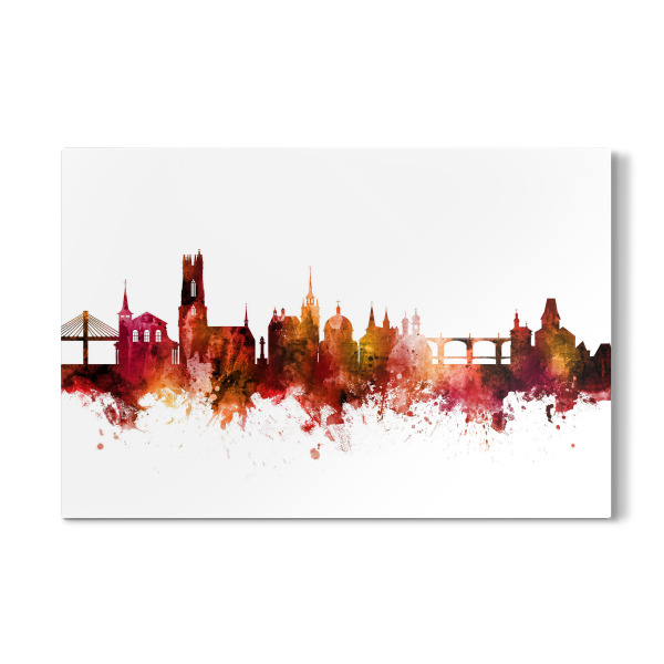 Galerie-Print "Fribourg Switzerland Skyline Red" 30x20 cm artboxONE