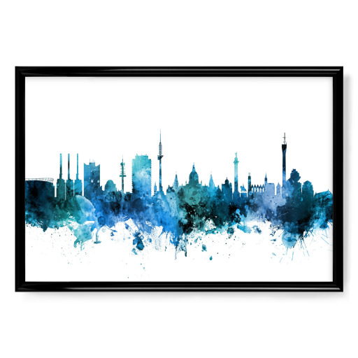 Hannover Germany Skyline Blue