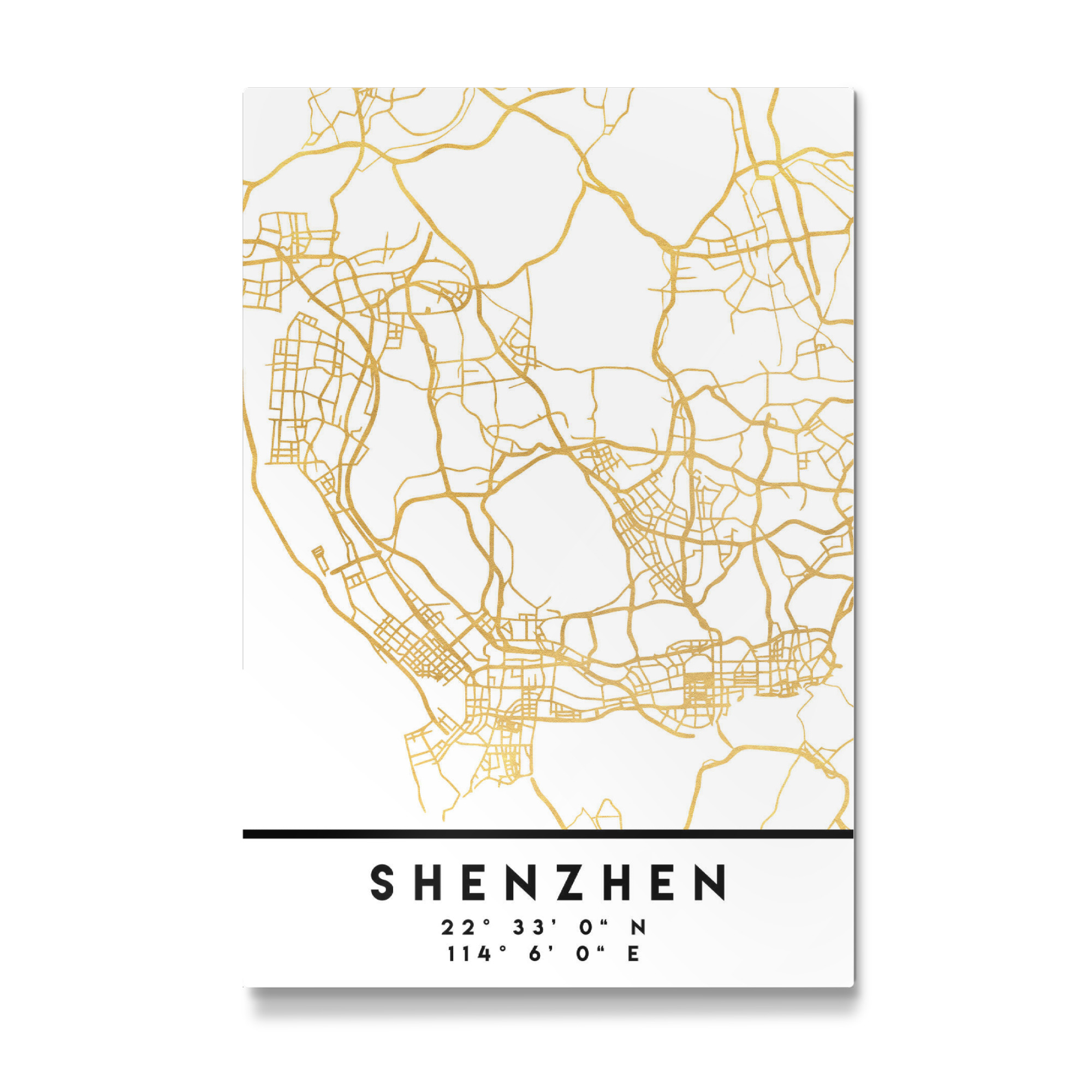 Galerie-Print "SHENZEHN CHINA STREET MAP ART" 75x50 cm artboxONE