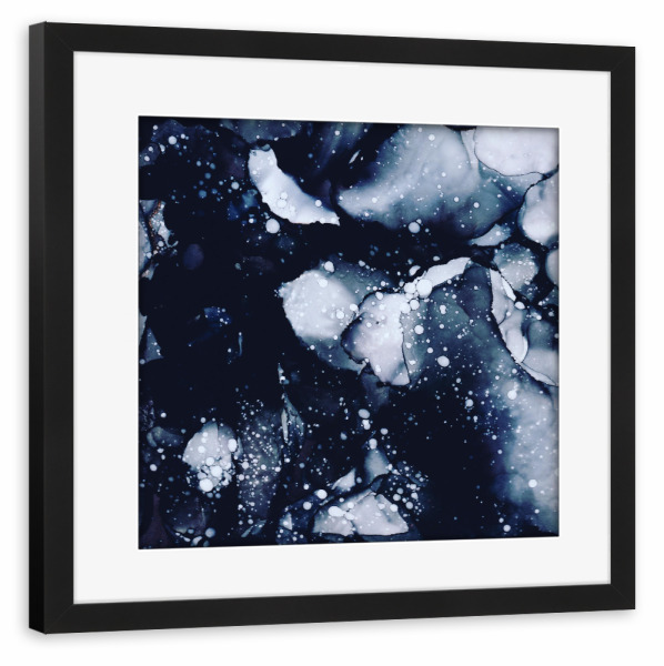 Poster mit Rahmen schwarz "Abstract Wave" artboxONE - Natur,Abstrakt
