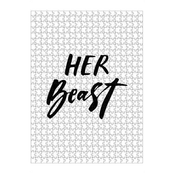 Puzzle Ravensburger "Her Beast" artboxONE - Typografie,Schwarzweiß,Liebe
